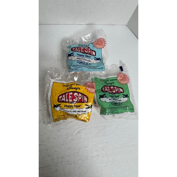 McDonald's Other - Vintage 1989 McDonalds TaleSpin‎ Happy Meal Toys Set 3 Sealed Disney